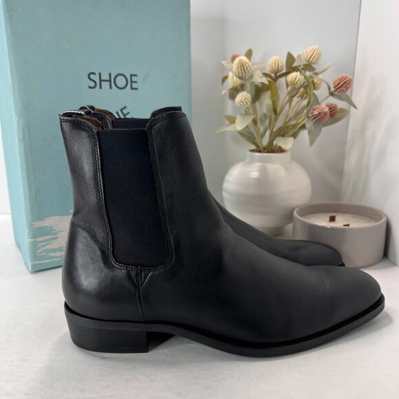 Shoe The Bear Eli Leather Upper Chelsea Ankle Boot Pull On Black Men 10 Tried On - Picture 3 of 11
